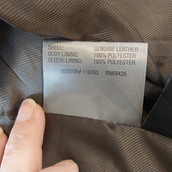 Vintage Wilsons Authentic Leather Jacket Womens Medium / Large Brown Button Up - Picture 13 of 13